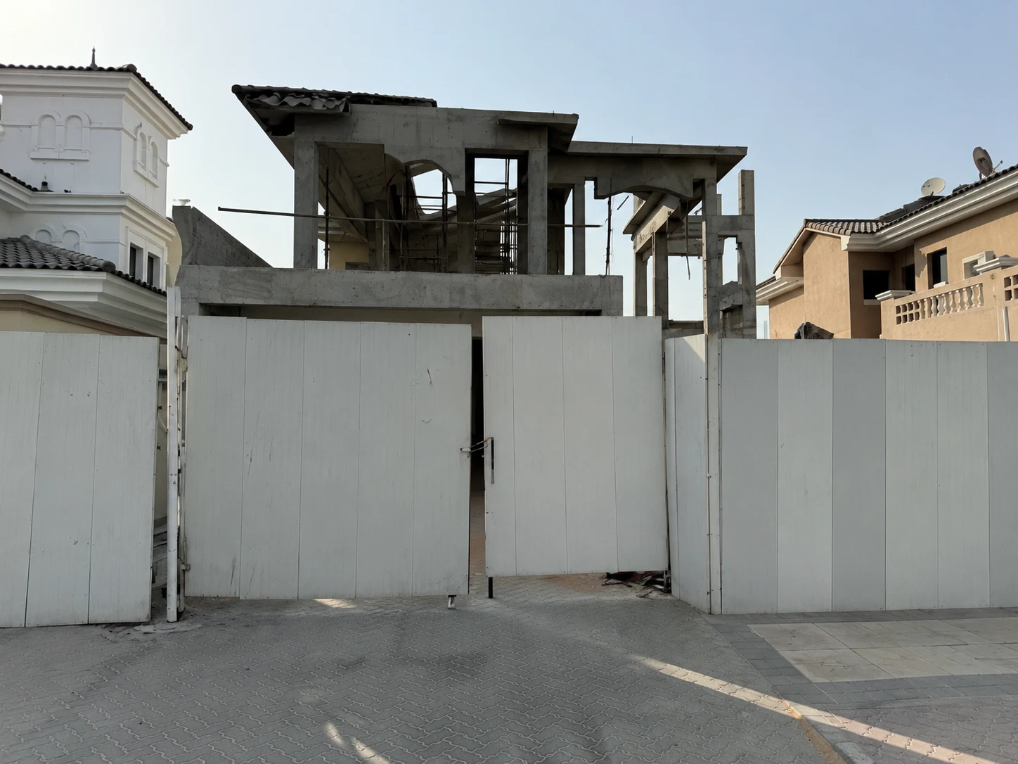 Palm Jumeirah villa structural rebuild stage before final finishing by King Quality Contracting